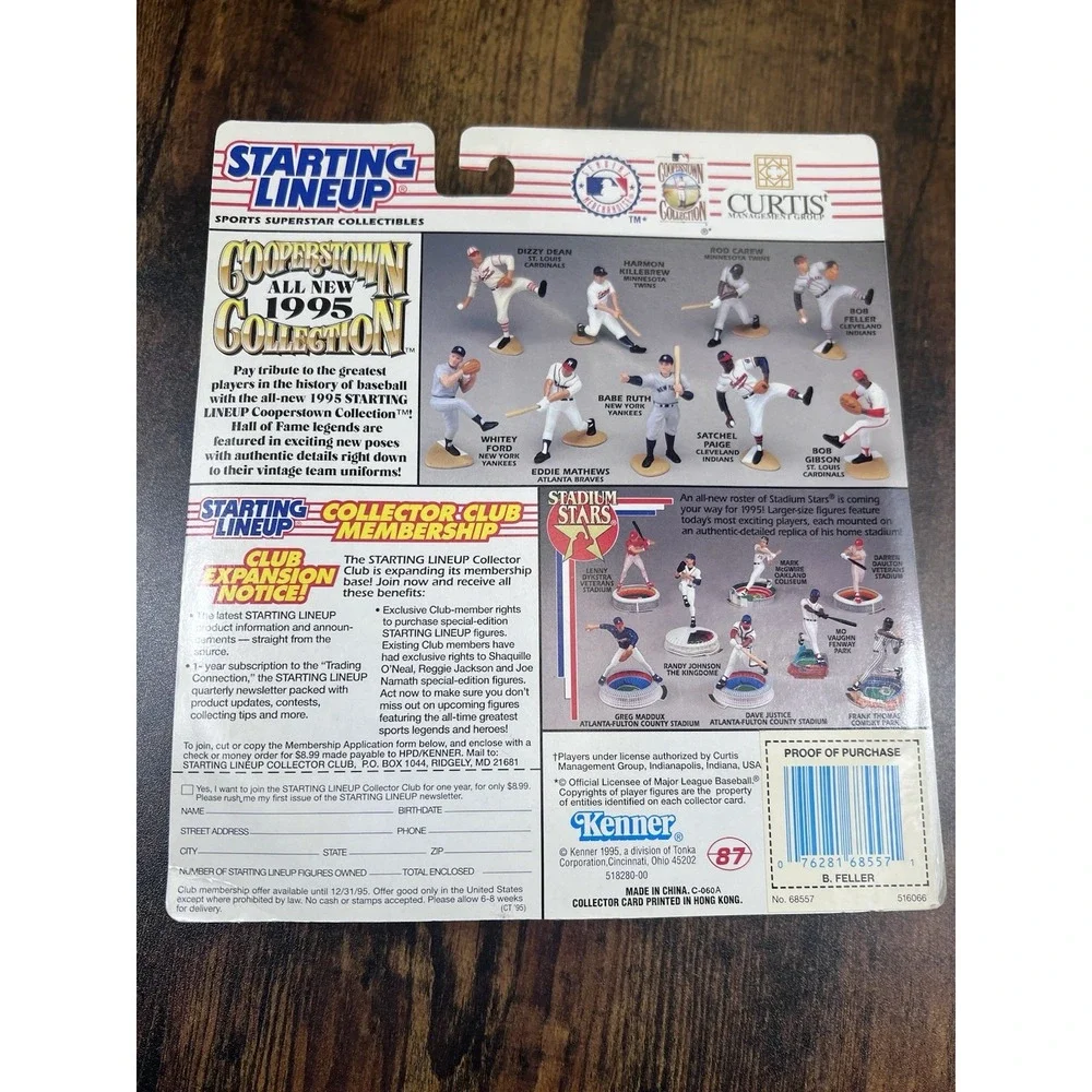 1995 Kenner Starting Lineup Cooperstown Collection Bob Feller Indians
